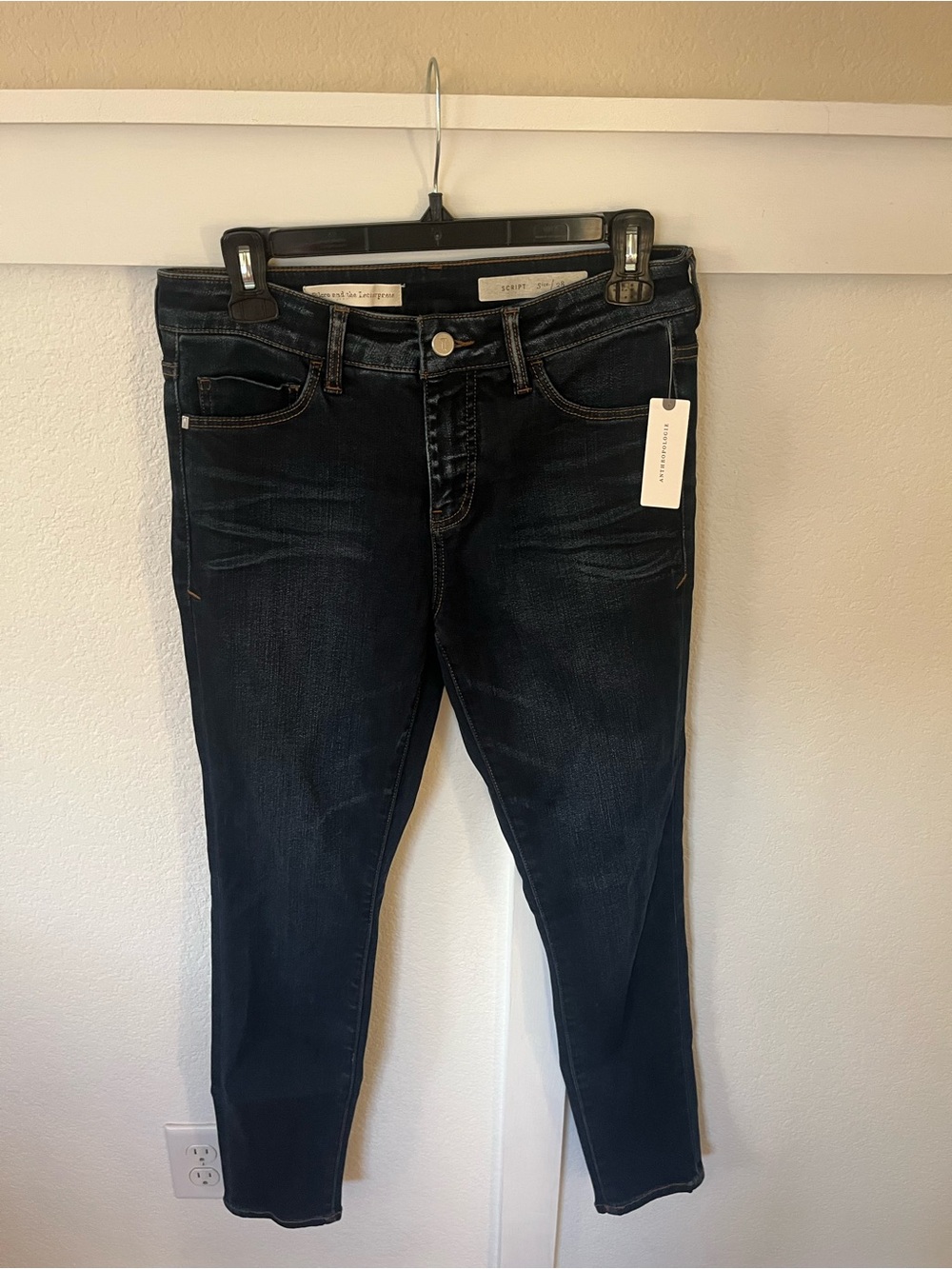 Pilcro the Letterpress Anthropologie Women's 28 Ankle Script Jeans NWT